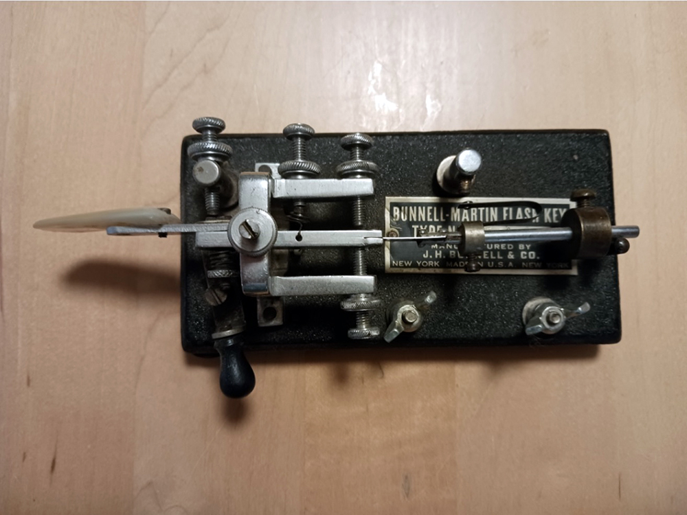 The Morse Code telegraph key Dave received from his grandfather Harold